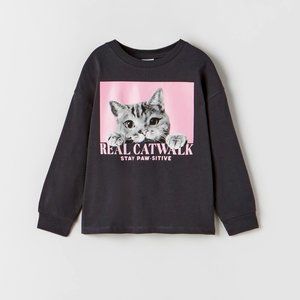 ZARA GIRL CAT T-SHIRT